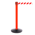 Queue Solutions SafetyPro 300, Red, 16' Red/White THIS LINE IS CLOSED Belt SPRO300R-RWLC160